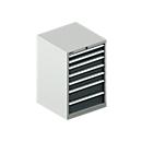 Schäfer Shop Pure SSI SCHÄFER ladekast 27-27, 7 schuifladen, tot 75 kg, B 564 x D 572 x H 850 mm, antracietgrijs/lichtgrijs