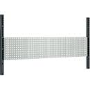 Schäfer Shop Pure Tischaufbau für Arbeitstische AST31, 2 x Aufbausäulen, 1 x Lochwand, B 2000 x H 1035 mm, Stahl, anthrazitgrau/lichtgrau