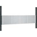 Schäfer Shop Pure Tischaufbau für Arbeitstische AST31, 2 x Aufbausäulen, 1 x Lochwand, B 2000 x H 1035 mm, Stahl, anthrazitgrau/weißaluminium