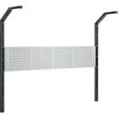 Schäfer Shop Pure Tischaufbau für Arbeitstische AST31, 2 x Aufbausäulen, 1 x Lochwand, B 2000 x H 1615 mm, Stahl, anthrazitgrau/lichtgrau