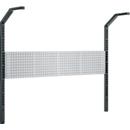 Schäfer Shop Pure Tischaufbau für Arbeitstische AST31, 2 x Aufbausäulen, 1 x Lochwand, B 2000 x H 1615 mm, Stahl, anthrazitgrau/weißaluminium