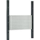 Schäfer Shop Pure Tischaufbau für Arbeitstische AST31, 2 x Aufbausäulen, 1 x Lochwand, B 750 x H 1035 mm, Stahl, anthrazitgrau/lichtgrau