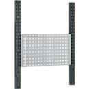 Schäfer Shop Pure Tischaufbau für Arbeitstische AST31, 2 x Aufbausäulen, 1 x Lochwand, B 750 x H 1035 mm, Stahl, anthrazitgrau/weißaluminium