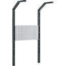 Schäfer Shop Pure Tischaufbau für Arbeitstische AST31, 2 x Aufbausäulen, 1 x Lochwand, B 750 x H 1615 mm, Stahl, anthrazitgrau/weißaluminium