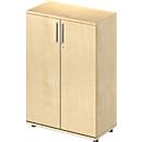 Schäfer Shop Pure Vleugeldeurkast Proplana, 3 ordnerhoogten, breedte 800 mm, afsluitbaar, esdoornpatroon 
