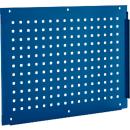 Schäfer Shop Pure zijpaneel voor handmatig in hoogte verstelbare werktafels AST31, gatenpatroon 38 x 10 mm, tot 50 kg, staal, gentiaanblauw