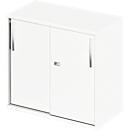 Schäfer Shop Select Aanbouw-/schuifdeurkast LOGIN, 2 ordnerhoogtes, B 800 x D 420 x H 726 mm, wit/wit