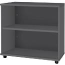 Schäfer Shop Select aanbouwrek, van hout, 2 legplanken, B 800 mm x D 421 x H 750 mm, grafiet