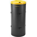 Schäfer Shop Select afvalbak 120 l, compacte dubbele deur, 180° versprongen, gecoat, geel RAL 1023