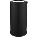Schäfer Shop Select afvalbak met scharnierend deksel, 68 l, plaatstaal, zwart