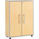 Schäfer Shop Select Aktenschrank Moxxo IQ, Holz, 2 Böden, 3 OH, B 801 x T 362 x H 1115 mm, abschließbar, Ahorn-Dekor