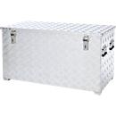 Schäfer Shop Select Alubox, 250 l, aus Riffelblech, L 1022 x B 525 x H 520 mm, abschließbar, mit Gasdruckdämpfer