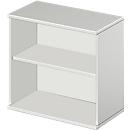 Schäfer Shop Select Ansatz-/Aufsatz-Regal LOGIN, 2 Ordnerhöhen, B 800 x T 420 x H 726 mm, lichtgrau
