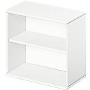 Schäfer Shop Select Ansatz-/Aufsatz-Regal LOGIN, 2 Ordnerhöhen, B 800 x T 420 x H 726 mm, weiß