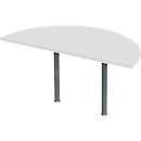 Schäfer Shop Select Ansatztisch ERGOSTYLE, 1/2 Kreis, lichtgrau/anthrazit