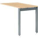 Schäfer Shop Select Ansatztisch LOGIN, 4-Fuß, B 1000 x T 600 x H 740 mm, Ahorn/basaltgrau