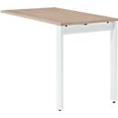 Schäfer Shop Select Ansatztisch LOGIN, 4-Fuß, B 1000 x T 600 x H 740 mm, Eiche/verkehrsweiß