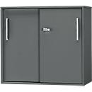 Schäfer Shop Select Anstell-/Aufsatz-Schiebetürenschrank SET UP, 2 OH, B 800 x T 420 x H 726 mm, graphit/graphit 