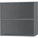 Schäfer Shop Select Anstell-/Aufsatzregal, 2 OH & 1 Fachboden, B 800 x T 420 x H 726 mm, graphit