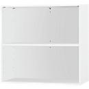 Schäfer Shop Select Anstell-/Aufsatzregal, 2 OH & 1 Fachboden, B 800 x T 420 x H 726 mm, weiß