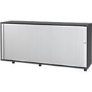 Schäfer Shop Select Anstellquerrollladenschrank, aus Holz, 1 Fachboden, B 1600 mm x T 421 x H 750 mm, graphit
