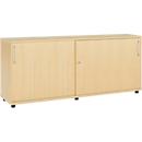 Schäfer Shop Select Anstellschiebetürenschrank, aus Holz, 2 Fachböden, B 1600 mm x T 421 x H 750 mm, Ahorn