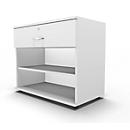 Schäfer Shop Select Aparador, con cajón, con cerradura, tablero aglomerado, An 800 x P 420 x Al 663 mm, blanco