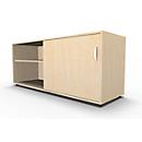 Schäfer Shop Select Aparador, con puerta corredera, con cerradura, tablero aglomerado, An 1600 x P 500 x Al 663 mm, adosable a la derecha, arce