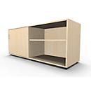 Schäfer Shop Select Aparador, con puerta corredera, con cerradura, tablero aglomerado, An 1600 x P 500 x Al 663 mm, adosable a la izquierda, arce