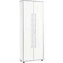 Schäfer Shop Select Armario archivador Moxxo IQ, madera, 5 estantes, 6 AA, An 801 x P 362 x Al 2166 mm, con cerradura, blanco