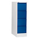 Schäfer Shop Select Armoire à dossiers suspendus H24ES , 1 rangée, 4 tiroirs, 425 x 600 x 1350 mm, bleu gentiane