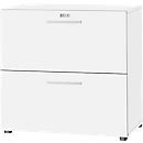 Schäfer Shop Select Armoire à dossiers suspendus SET UP, 2 tiroirs à dossiers suspendus, verrouillable, l. 800 x P 420 x H 744 mm, blanc/blanc 