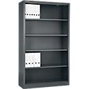 Schäfer Shop Select Armoire à étagères MS, 5 HC, L 950 x P 400 x H 1935 mm, tôle d'acier, gris basalte