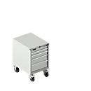 Schäfer Shop Select Armoire à outils mobile WSK 36-27, 5 tiroirs, H 920 mm, verrouillage simple, acier, capacité de charge 75 kg, gris clair / bleu clair