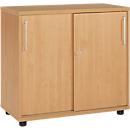 Schäfer Shop Select Armoire à portes coulissantes, bois, 2 tablettes, L 800 mm x P 421 x H 750 mm, hêtre