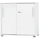 Schäfer Shop Select Armoire à portes coulissantes SET UP, verrouillable, 2 hauteurs de classeur, blanc/blanc 