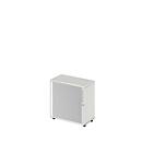 Schäfer Shop Select Armoire à rideau coulissant transversal Start Off, 2 HC, verrouillable, l. 800 x P 420 x H 744 mm, bois, gris clair 