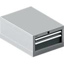 Schäfer Shop Select Armoire à tiroirs 18-27, 2 tiroirs (H 50/100mm), jusqu'à 200 kg, L 411 x P 572 x H 250 mm, gris anthracite/aluminium blanc