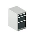 Schäfer Shop Select Armoire à tiroirs 18-27, 3 tiroirs (H 100/200/300mm), jusqu'à 200 kg, L 411 x P 572 x H 700 mm, gris anthracite/gris clair