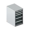 Schäfer Shop Select Armoire à tiroirs 18-27, 5 tiroirs, jusqu'à 200 kg, L 411 x P 572 x H 700 mm, gris anthracite/aluminium blanc