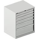Schäfer Shop Select Armoire à tiroirs SCHÄFER 36-27, 6 tiroirs, jusqu'à 200 kg, L 717 x P 572 x H 850 mm, gris clair