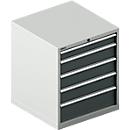 Schäfer Shop Select Armoire à tiroirs SCHÄFER 36-36, 7 tiroirs, jusqu'à 200 kg, L 717 x P 725 x H 1150 mm, gris clair/gris anthracite
