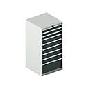 Schäfer Shop Select Armoire à tiroirs SCHÄFER 36-36, 9 tiroirs, jusqu'à 200 kg, L 717 x P 725 x H 1450 mm, gris clair/gris anthracite