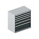Schäfer Shop Select Armoire à tiroirs SCHÄFER 54-27, 6 tiroirs, jusqu'à 75 kg, L 1023 x P 572 x H 1000 mm, blanc aluminium gris anthracite