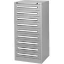 Schäfer Shop Select Armoire à tiroirs SF 90, 9 tiroirs, aluminium blanc RAL 9006 aluminium blanc RAL 9006