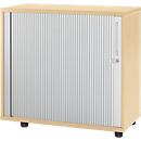 Schäfer Shop Select Armoire à volet roulant transversal, bois, 2 tablettes, L 800 mm x P 421 x H 750 mm, érable