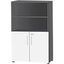 Schäfer Shop Select Armoire combinée SET UP, 4 HC, graphite/blanc 