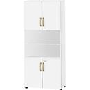 Schäfer Shop Select Armoire combinée Start Off Wood, 6 HC, verrouillable, L 800 x P 420 x H 2240 mm, bois, blanc