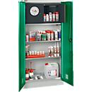 Schäfer Shop Select Armoire de sécurité, L 950 x P 500 x H 1935 mm, 2 tablettes, 1 bac, casier de sécurité type 30, gris clair/vert turquoise