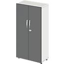 Schäfer Shop Select Armoire LOGIN, 4 hauteurs de classeurs, L 800 x P 420 x H 1514 mm, blanc/graphite